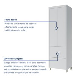 Cozinha 7 Peças 7 Portas 7 Gavetas Marquesa 100% Mdf - 7