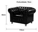 Ver imagem 3 de Poltrona Chesterfield Vittório - Via Encanto:Preto