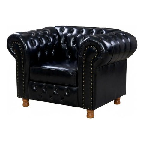 Poltrona Chesterfield Vittório - Via Encanto:Preto
