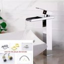 Ver imagem 5 de Torneira Monocomando Banheiro/ Lavabo Quadrada Bica Alta Cascata