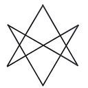 Ver imagem 1 de Hexagrama Unicursal em Ferro 30cm Símbolo Ocultista