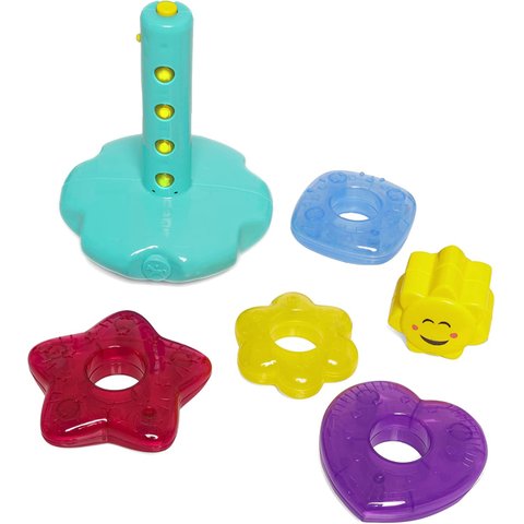 Brinquedo Bebê Torre Lumina Luz Som Didático Encaixar Partes