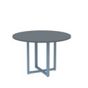Ver imagem 1 de Mesa de Reunião Redonda 100cm MRR1100P25TUB Cinza/Grafito/Azul Dali