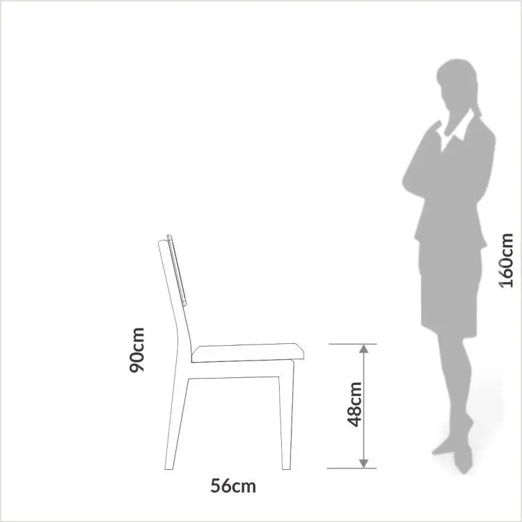 Ver imagem 4 de Kit 4 Cadeiras Estofadas Encosto Telado Estrutura 100% MDF Bolonha