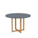 Ver imagem 1 de Mesa de Reunião Redonda 100cm MRR1100P25TUB Cinza/Grafito/Laranja