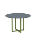 Ver imagem 1 de Mesa de Reunião Redonda 100cm MRR1100P25TUB Cinza/Grafito/Verde Miró