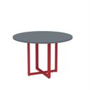 Ver imagem 1 de Mesa de Reunião Redonda 100cm MRR1100P25TUB Cinza/Grafito/Vermelho