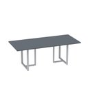Ver imagem 1 de Mesa de Reunião Retangular 200x90cm MR2000P25TUB Cinza/Grafito