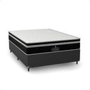 Ver imagem 7 de Cama Box Viúva Couro Preto + Colchão Paris Molas Preto Couro Preto/preto