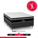 Ver imagem 5 de Cama Box Viúva Couro Preto + Colchão Paris Molas Preto Couro Preto/preto