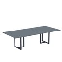 Ver imagem 1 de Mesa de Reunião Retangular 200x90cm MR2000P25TUB Cinza/Grafito/Azul Delrei