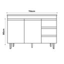 Ver imagem 5 de Cozinha Compacta Completa Andréia 03 Peças Aéreo 120cm Balcão Pia e Cooktop Preto - Desk Design AJL 