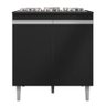 Cozinha Compacta Completa Andréia 03 Peças Aéreo 120cm Balcão Pia e Cooktop Preto - Desk Design AJL  - 11