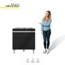 Cozinha Compacta Completa Andréia 03 Peças Aéreo 120cm Balcão Pia e Cooktop Preto - Desk Design AJL  - 13