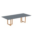 Ver imagem 1 de Mesa de Reunião Retangular 200x90cm MR2000P25TUB Cinza/Grafito/Laranja Picasso