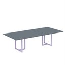 Ver imagem 1 de Mesa de Reunião Retangular 200x90cm MR2000P25TUB Cinza/Grafito/Lilas
