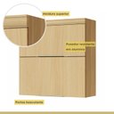Ver imagem 7 de Armário 2 Portas Basculante Marquesa 80cm 100% MDF Marrom/Nature