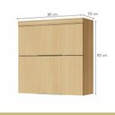 Ver imagem 6 de Armário 2 Portas Basculante Marquesa 80cm 100% MDF Marrom/Nature