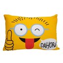 Ver imagem 1 de Fronha Portallar Malha 100% Algodão Estampa Localizada Emoji Dahora 48cmx68cm Branco