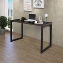 Ver imagem 2 de Escrivaninha Mesa Escritório Industrial 120cm com Tampo de Vidro