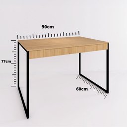 Mesa de Escritório Mel Office 90cm Estilo Industrial AJL STORE Mesa home officer - 6