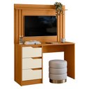 Ver imagem 1 de Escrivaninha com Painel Doble Cinamomo/off White para Tv até 42" - Móveis Albatroz