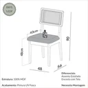 Ver imagem 3 de Kit 4 Cadeiras Estofadas Encosto Telado Estrutura 100% MDF Bolonha Marrom/Freijó/Cesare Claro