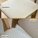 Ver imagem 4 de Kit 4 Cadeiras Estofadas Encosto Telado Estrutura 100% MDF Bolonha Marrom/Freijó/Cesare Claro