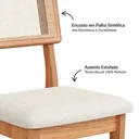 Ver imagem 5 de Kit 4 Cadeiras Estofadas Encosto Telado Estrutura 100% MDF Bolonha Marrom/Freijó/Cesare Claro