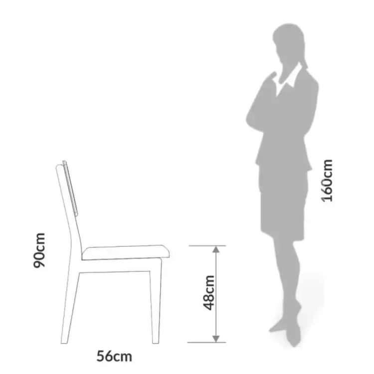 Ver imagem 7 de Kit 4 Cadeiras Estofadas Encosto Telado Estrutura 100% MDF Bolonha