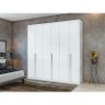 Guarda Roupa Casal Ambiente Alonzo 6 Portas Branco Brilho - Lopas - 1