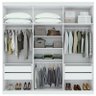 Guarda Roupa Casal Ambiente Alonzo 6 Portas Branco Brilho - Lopas - 3