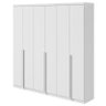Guarda Roupa Casal Ambiente Alonzo 6 Portas Branco Brilho - Lopas - 4