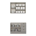 Ver imagem 2 de Cozinha Compacta 2 Peças 100% MDF 5 Portas 3 Gavetas Americana Henn
