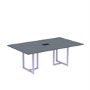 Ver imagem 1 de Mesa de Reunião Retangular com Power Box 200x90cm MR2000P25TUB Cinza/Grafito/Lilas