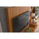 Ver imagem 3 de Estante Home Cross para Tv até 55" 4 Portas Prateleiras Luz Led e Rodízio Jequitibá/off White