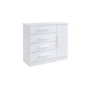 Ver imagem 1 de Cômoda Firenze 4 Gavetas 1 Porta C/sapateira - D Doro Branco