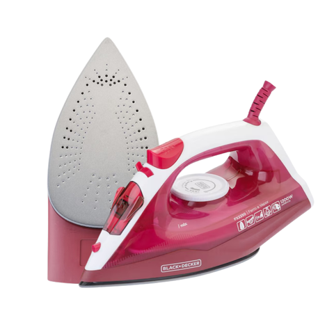 Ferro de Passar Roupa Vapor Vertical Base Antiaderente 127v Rosa Black Decker