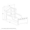 Ver imagem 3 de Cama Juvenil Casinha de Brinquedo Magia Branca e Rosa