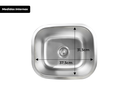 Ver imagem 3 de Cuba Basic Compacta 42x36cm em Inox Acetinado com Válvula Inclusa
