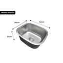 Ver imagem 2 de Cuba Basic Compacta 42x36cm em Inox Acetinado com Válvula Inclusa