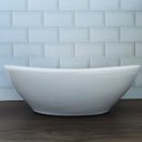 Ver imagem 2 de Cuba Oval De Sobrepor Branca Pia Para Banheiro Lavabo Cerâmica Eco Metais