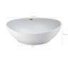 Cuba Oval De Sobrepor Branca Pia Para Banheiro Lavabo Cerâmica Eco Metais - 3