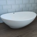 Ver imagem 4 de Cuba Oval De Sobrepor Branca Pia Para Banheiro Lavabo Cerâmica Eco Metais