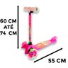 Patinete Infantil 3 Rodas Barbie com Led e Kit Proteção - 9