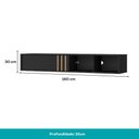 Ver imagem 4 de Rack Suspenso para TV Linea Carraro Preto Touch