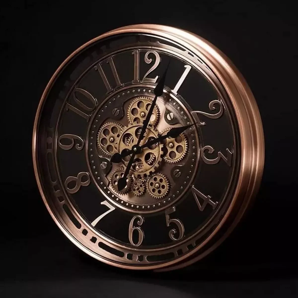 Ver imagem 2 de Relógio de Parede 3d Industrial Cobre Bronze Robusto 53cm