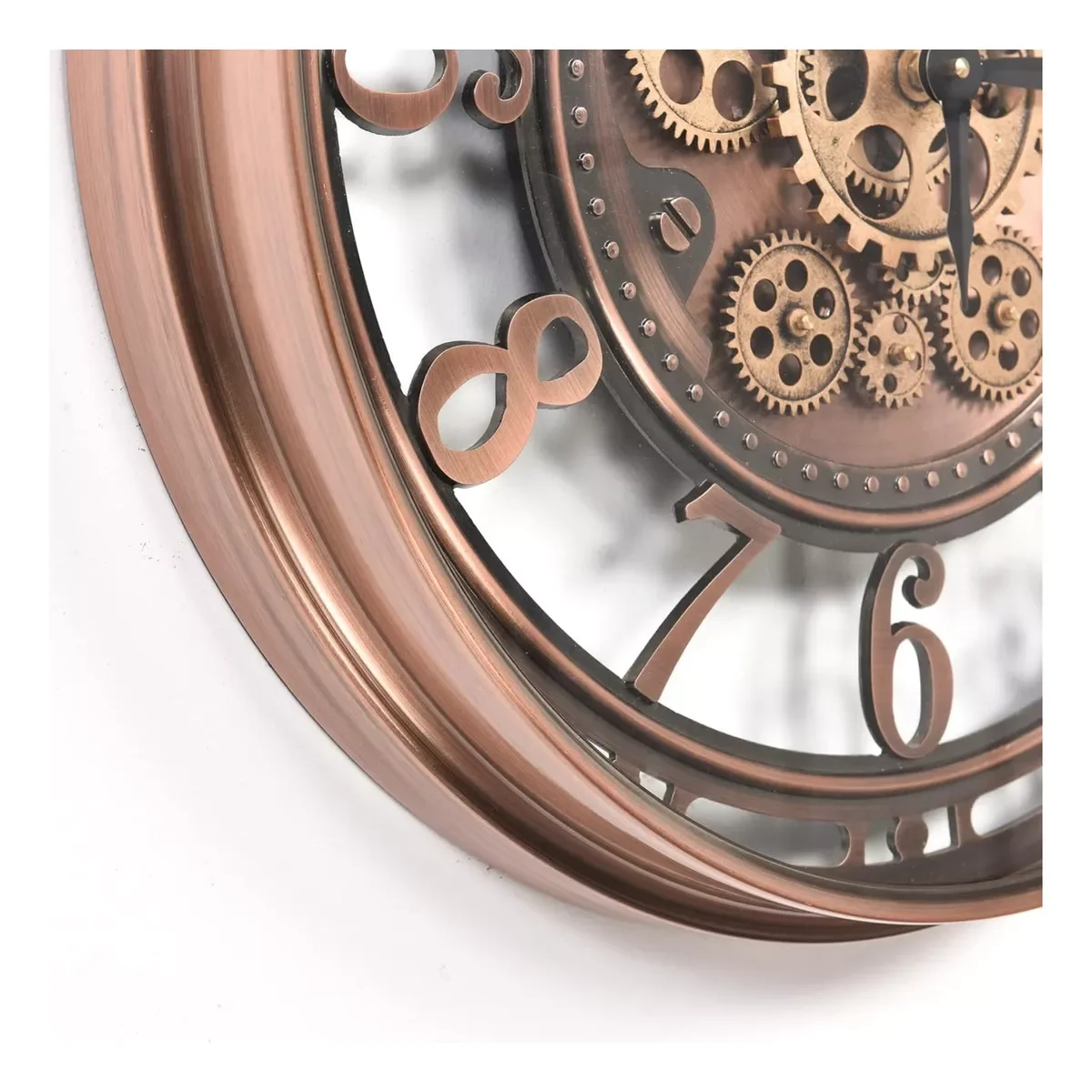 Ver mais imagens de Relógio de Parede 3d Industrial Cobre Bronze Robusto 53cm