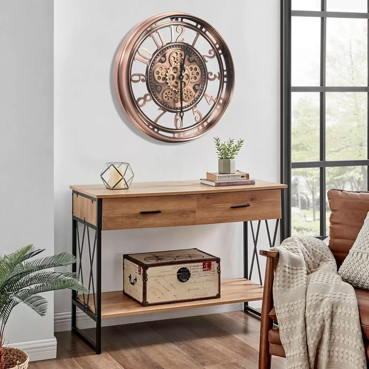 Ver imagem 5 de Relógio de Parede 3d Industrial Cobre Bronze Robusto 53cm