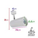 Ver imagem 2 de Spot Alumínio P/ Trilho Eletrificado Branco Starlux P/ Par20 ST2298